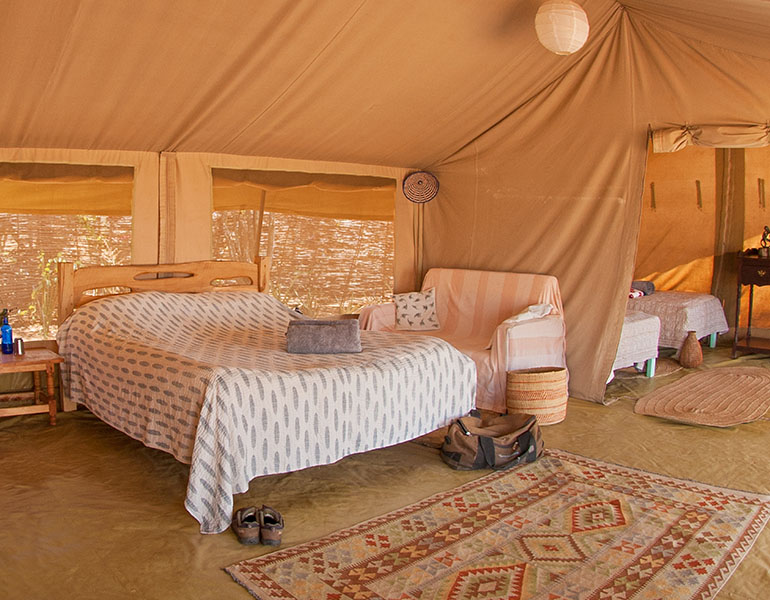 Karisia Walking Safaris Tumaren Camp Family Tent Interior