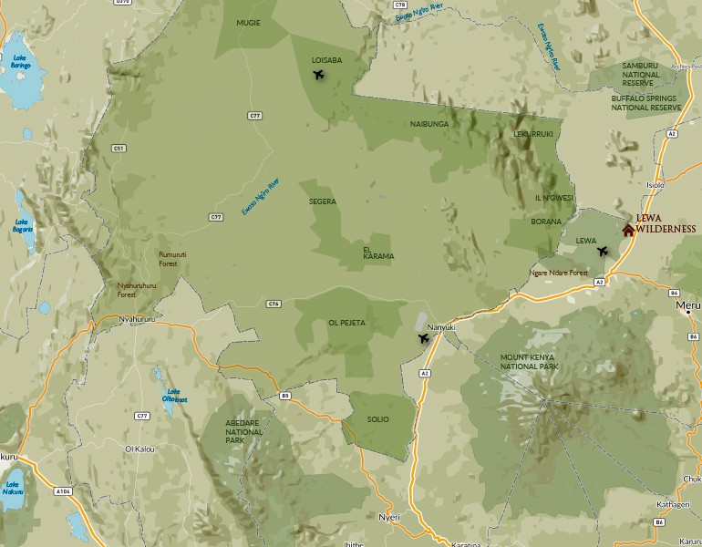 Lewa-Wildernes-map