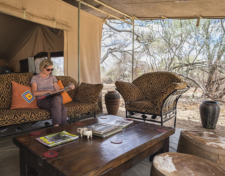 Porini Amboseli Camp Guest Seating Area