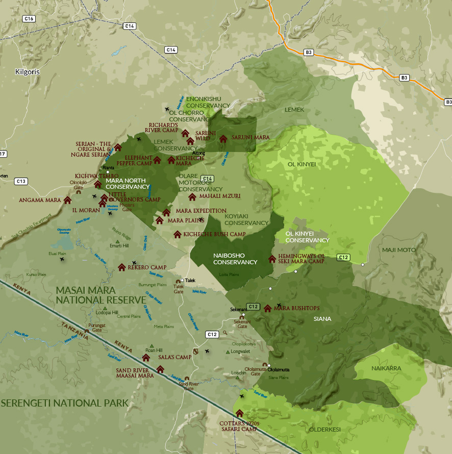 Masai Mara map
