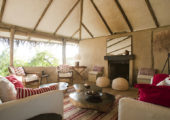 Lamai Serengeti Guest Sitting Area Fireplace