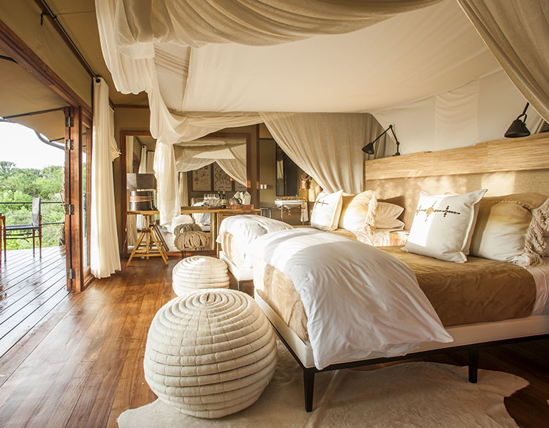 Mwiba Lodge Tented Suite Bedroom Interior