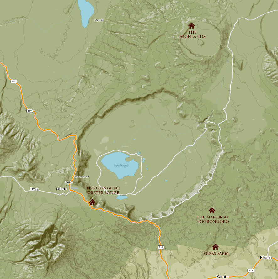 Ngorongoro map