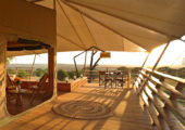 Serengeti Bushtops Guest Tent Deck Dusk