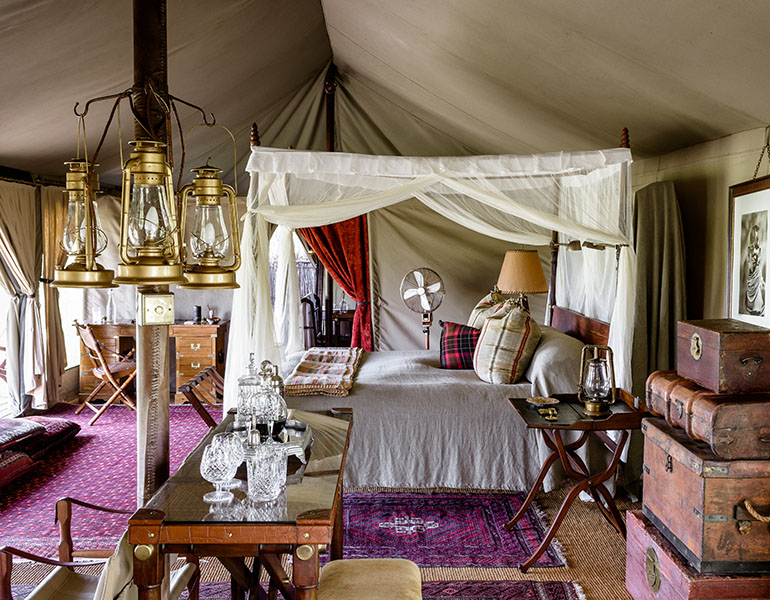 Singita Sabora Tented Camp Guest Tent Double Interior