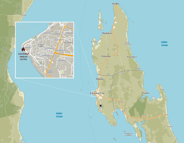 Zanzibar-Serena-map